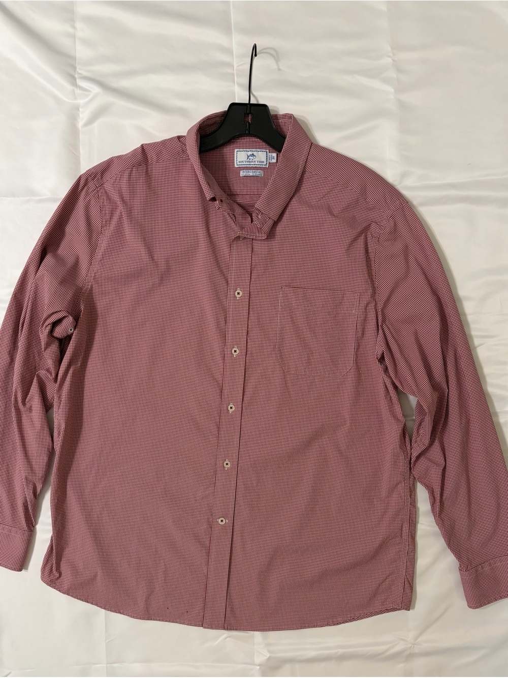 Southern Tide Men's Red Micro-Check Button-Down Shirt